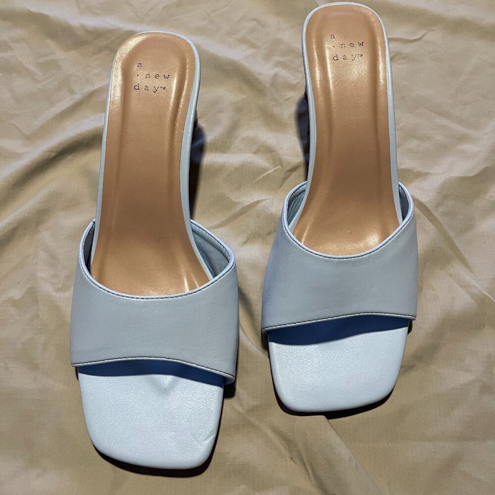 A New Day Baby Blue Heeled Sandals – Women’s 9 – Worn Once